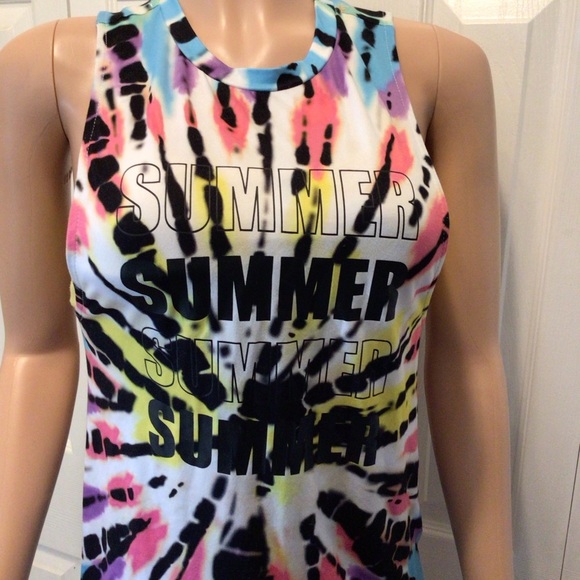 No Boundaries Juniors 2pc Tie Dye Muscle Tank & Bralette Top Size XS (1) - Picture 3 of 10